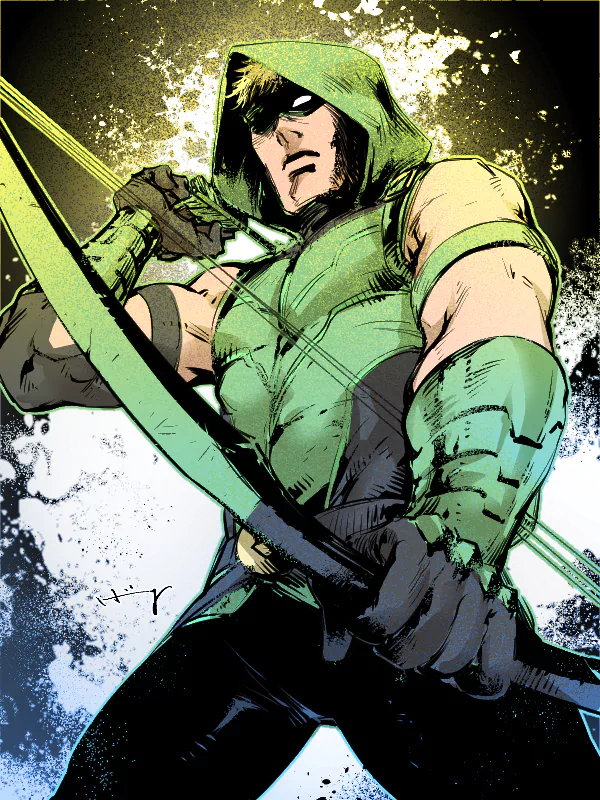 Comic Green Arrow superhero archer green costume Image