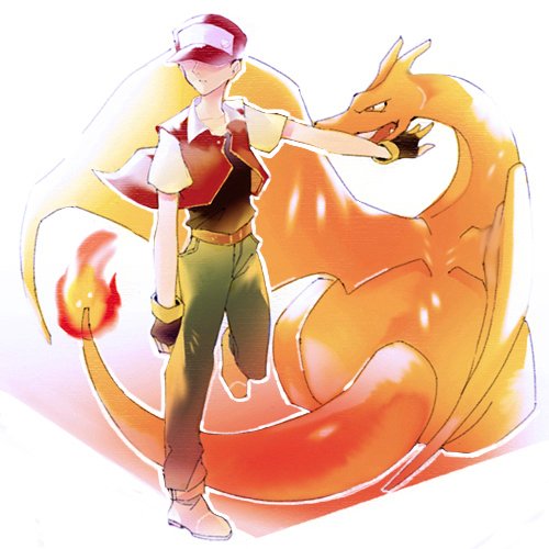 Anime-style illustration of a Pokémon Trainer standing confidently beside Charizard, showcasing their bond from the Pokémon video game series.