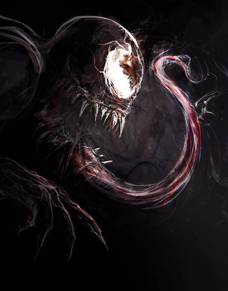 Comic Venom monster creature dark art Image