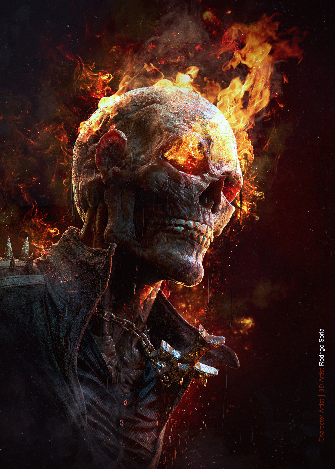 Ghost Rider Sketch (By me) : r/Marvel