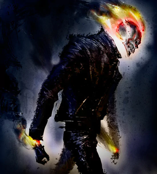 Comic Ghost Rider motorcycle Supernatural Image