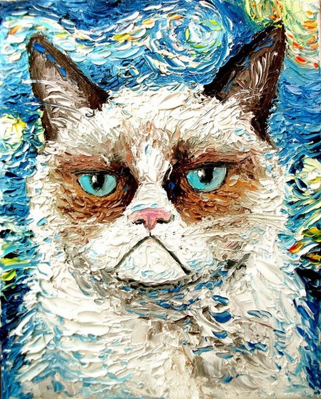 Funny Grumpy Cat Art