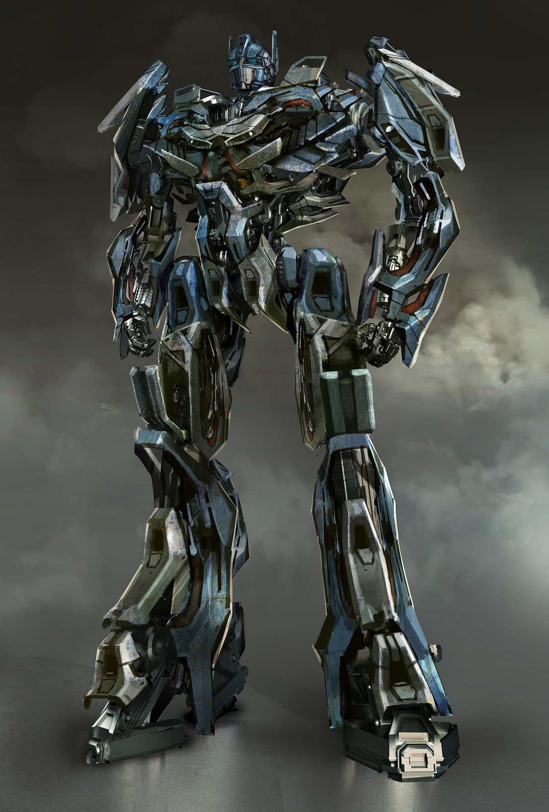 A futuristic mechanical robot from the movie Transformers: Age of Extinction, standing tall with intricate armor and a powerful stance.