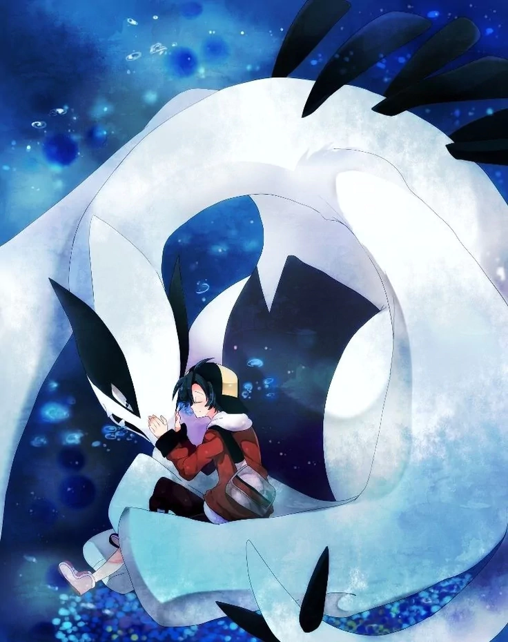 Ethan (Pokemon) Lugia (Pokémon) video game Pokemon Anime Image