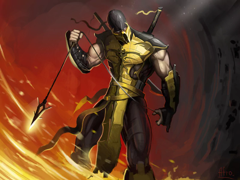 Scorpion (Mortal Kombat) video game Mortal Kombat character art Image