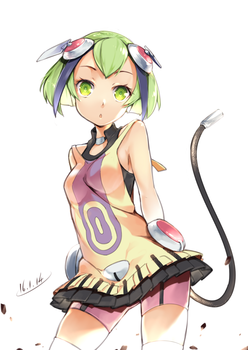 Download Mira Yurizaki Anime Dimension W Character Design Green Hair Art
