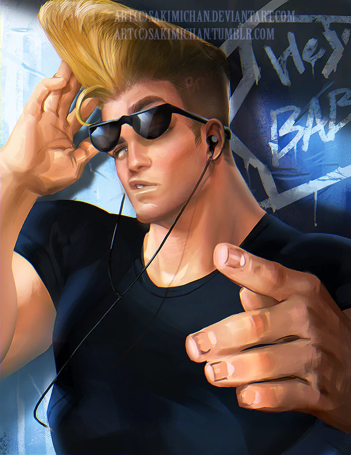 TV Show johnny bravo male character sunglasses hairstyle Image