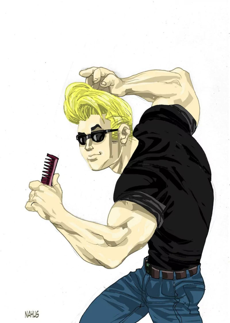 TV Show johnny bravo cartoon muscle hairstyle Image