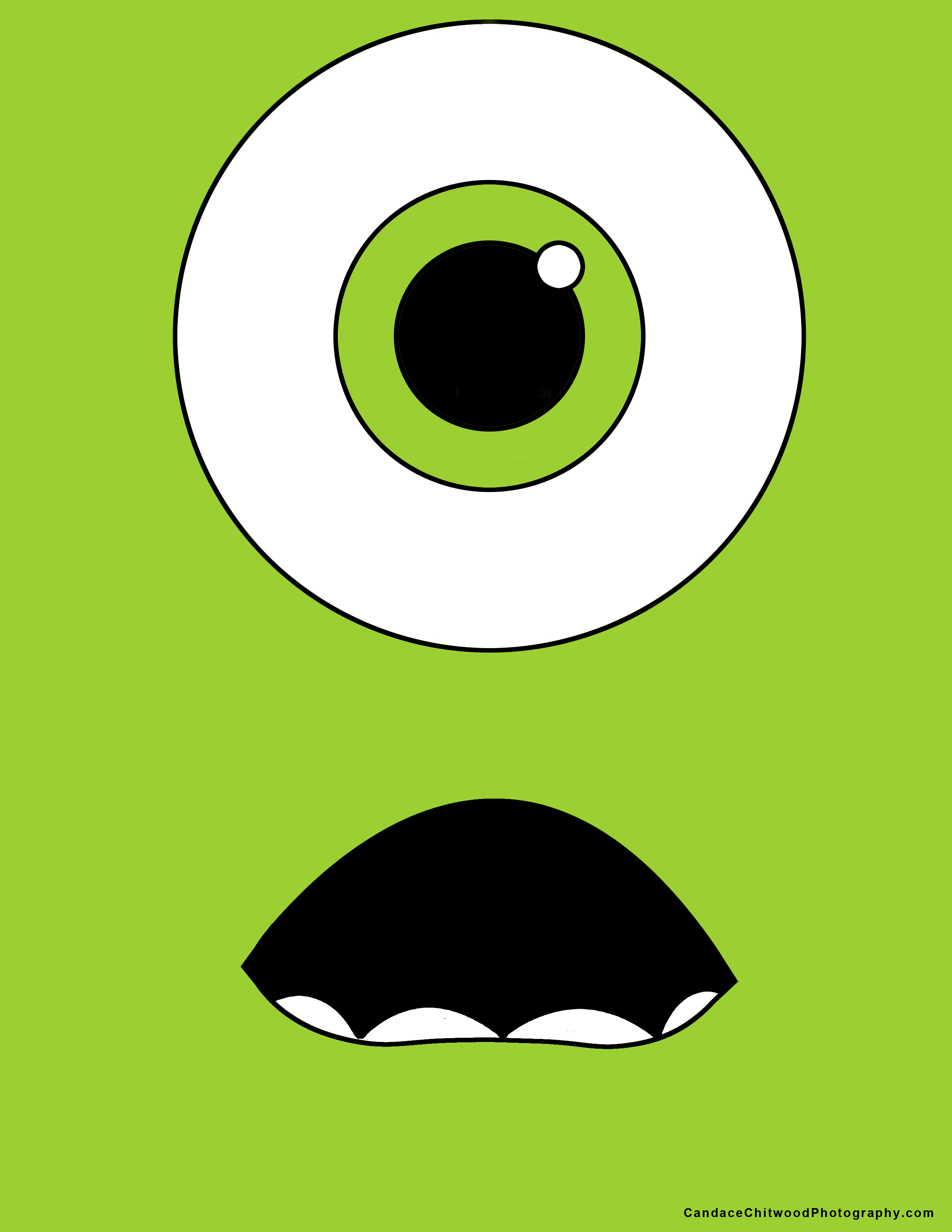Mike Wazowski Face Template Printable Templates