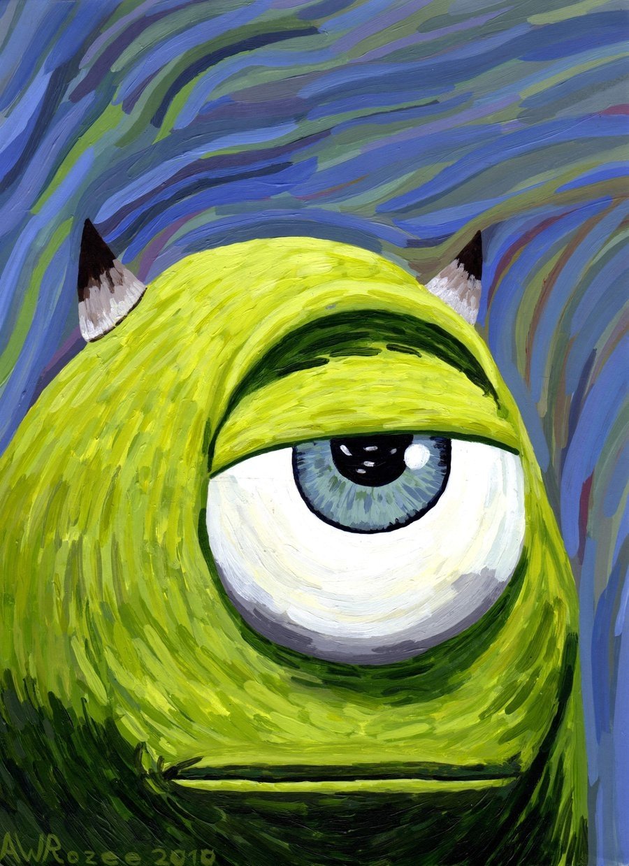 Download Mike Wazowski Movie Monsters University Green Monster Art, image size:900x1239