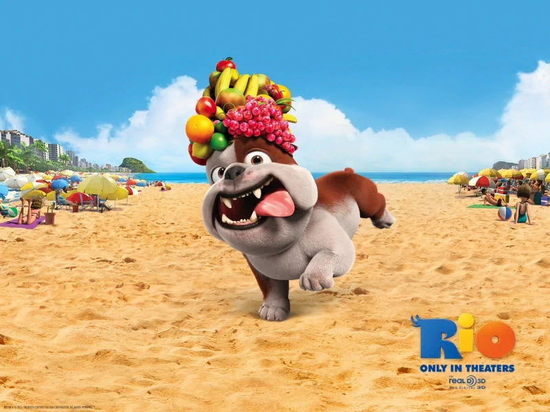 movie Rio bulldog beach animated movie Image