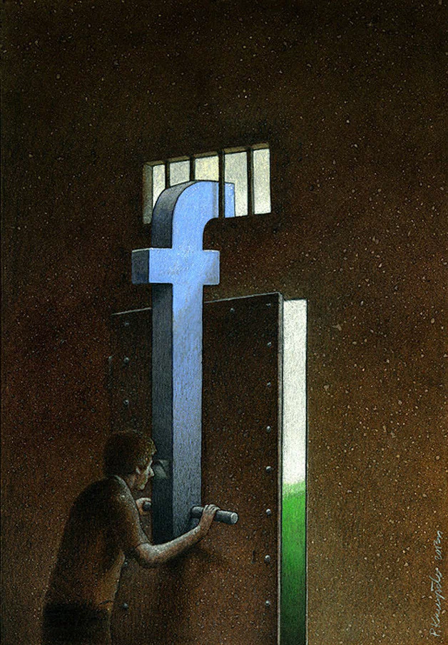 technology Facebook social media prison Digital Art Image