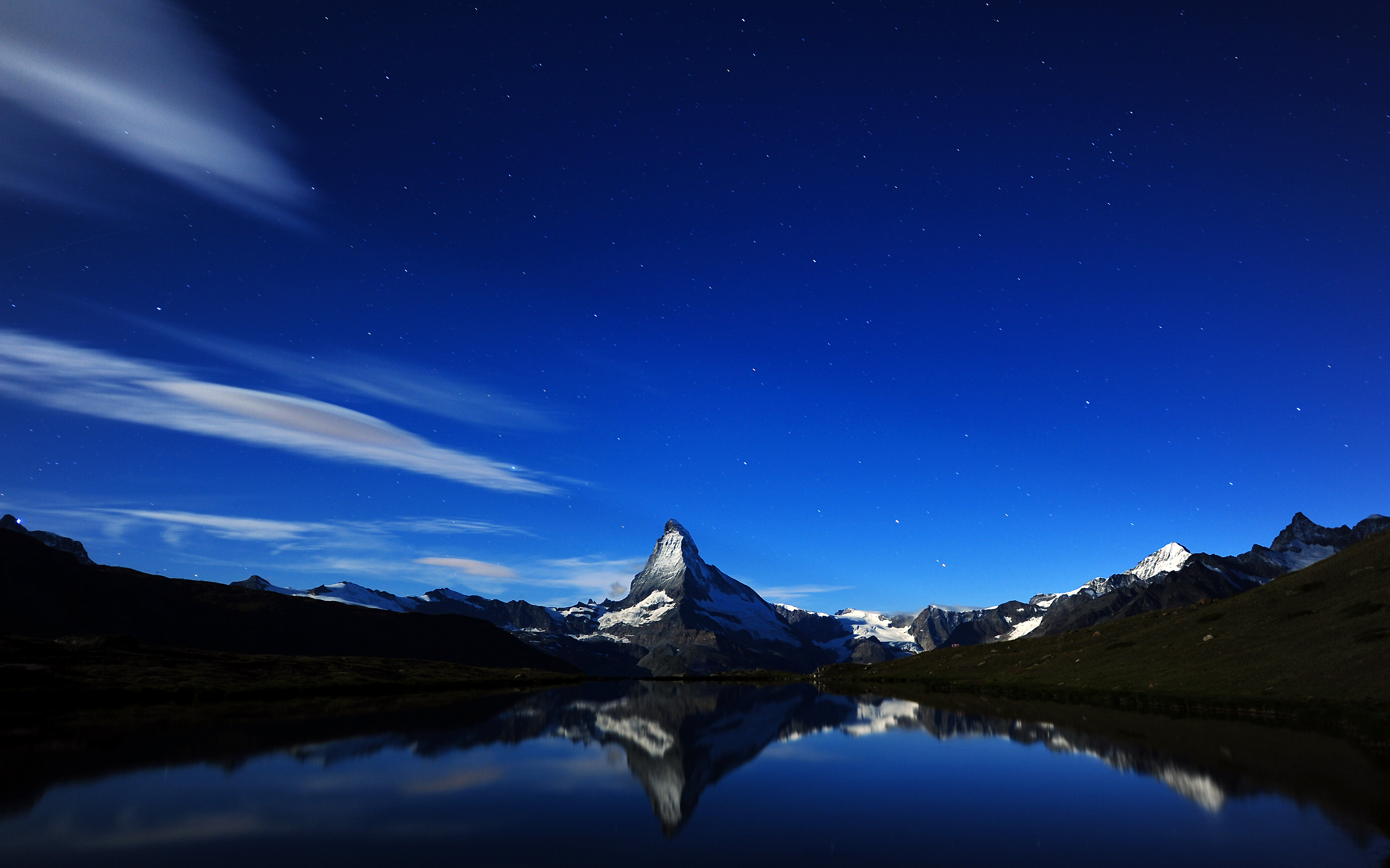 Matterhorns Midnight Reflection by Dominic Kamp