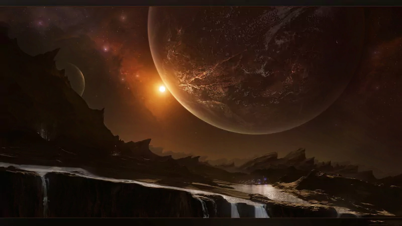 space desert planet Sci Fi landscape Image