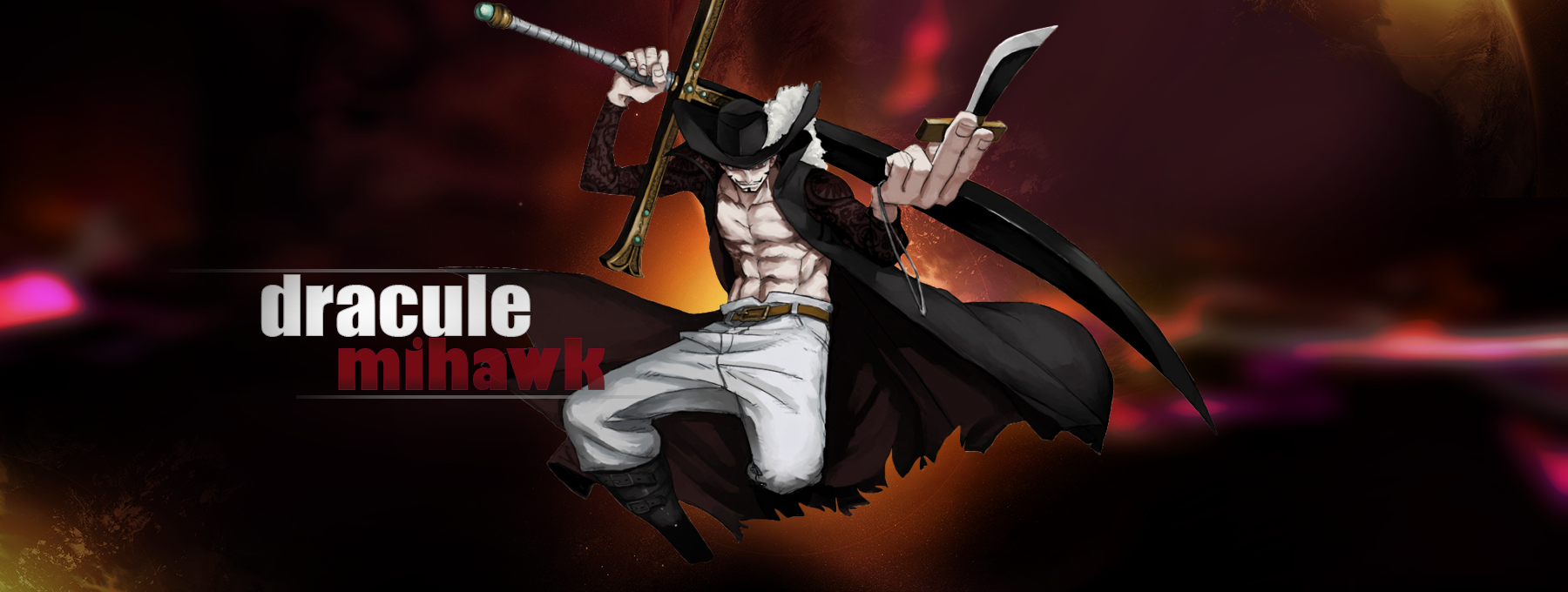 One Piece Anime: Dracule Mihawk in Action
