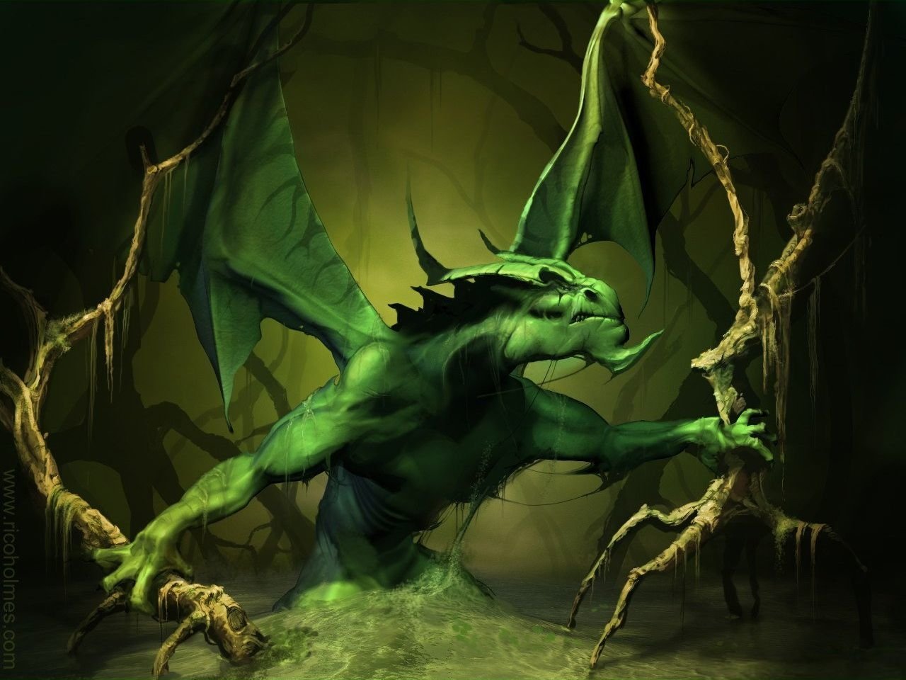 Download Fantasy Dragon Green Dragon Art