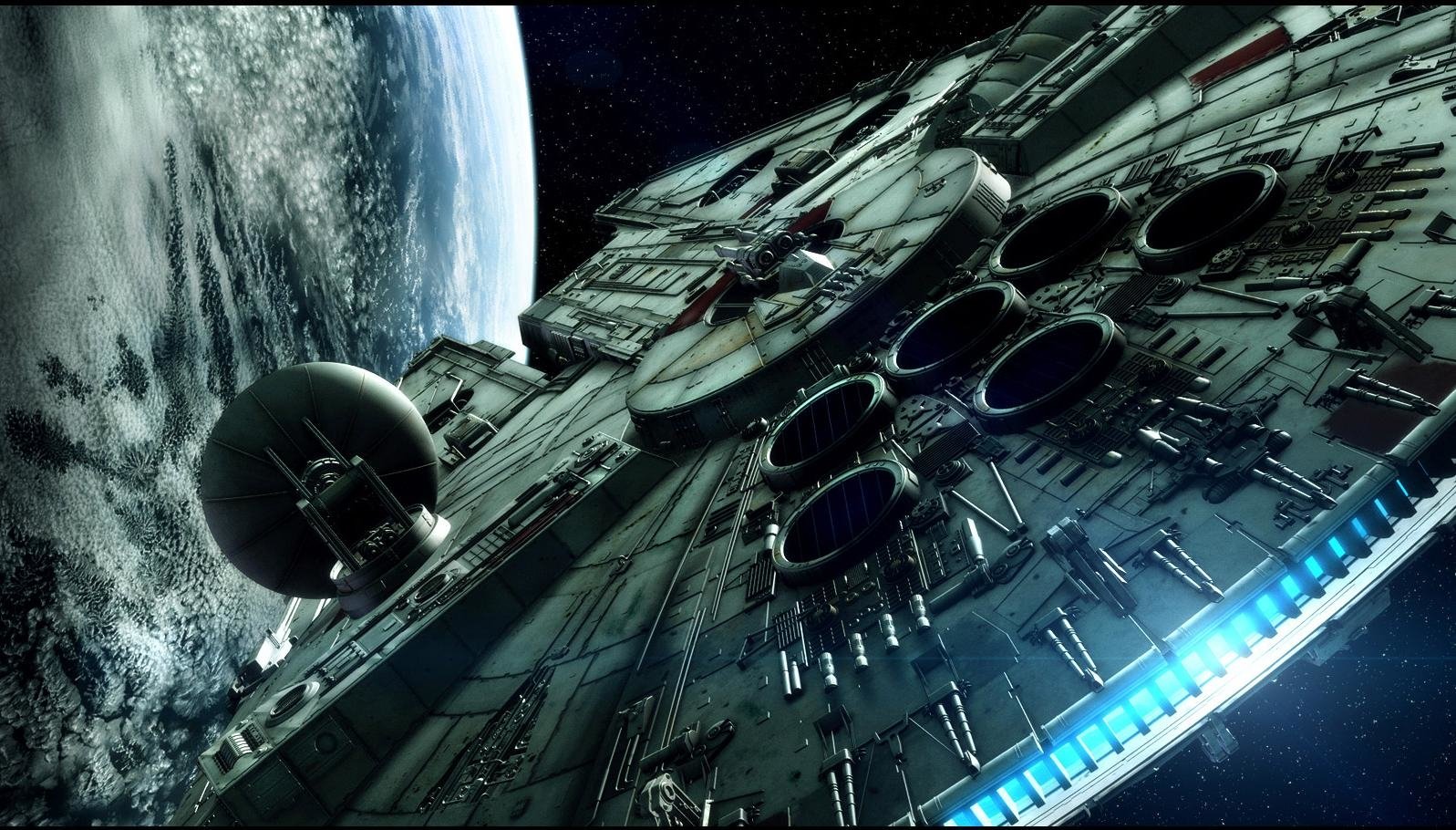 Download Millennium Falcon Spaceship Sci Fi Star Wars Art