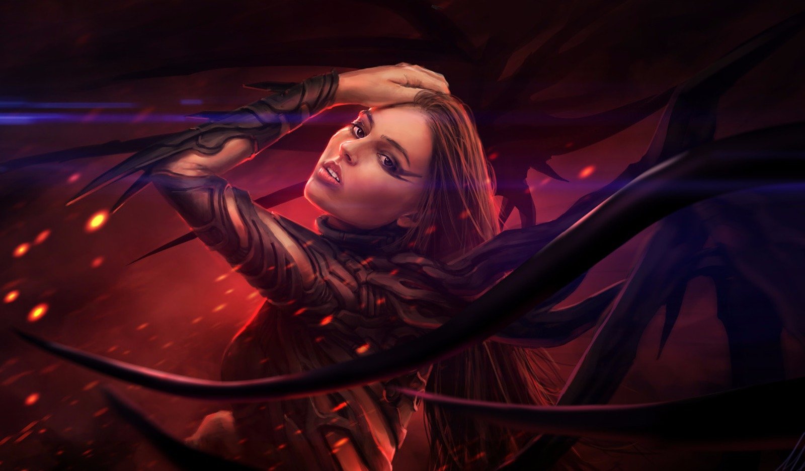 Download Brunette Fantasy Woman Art