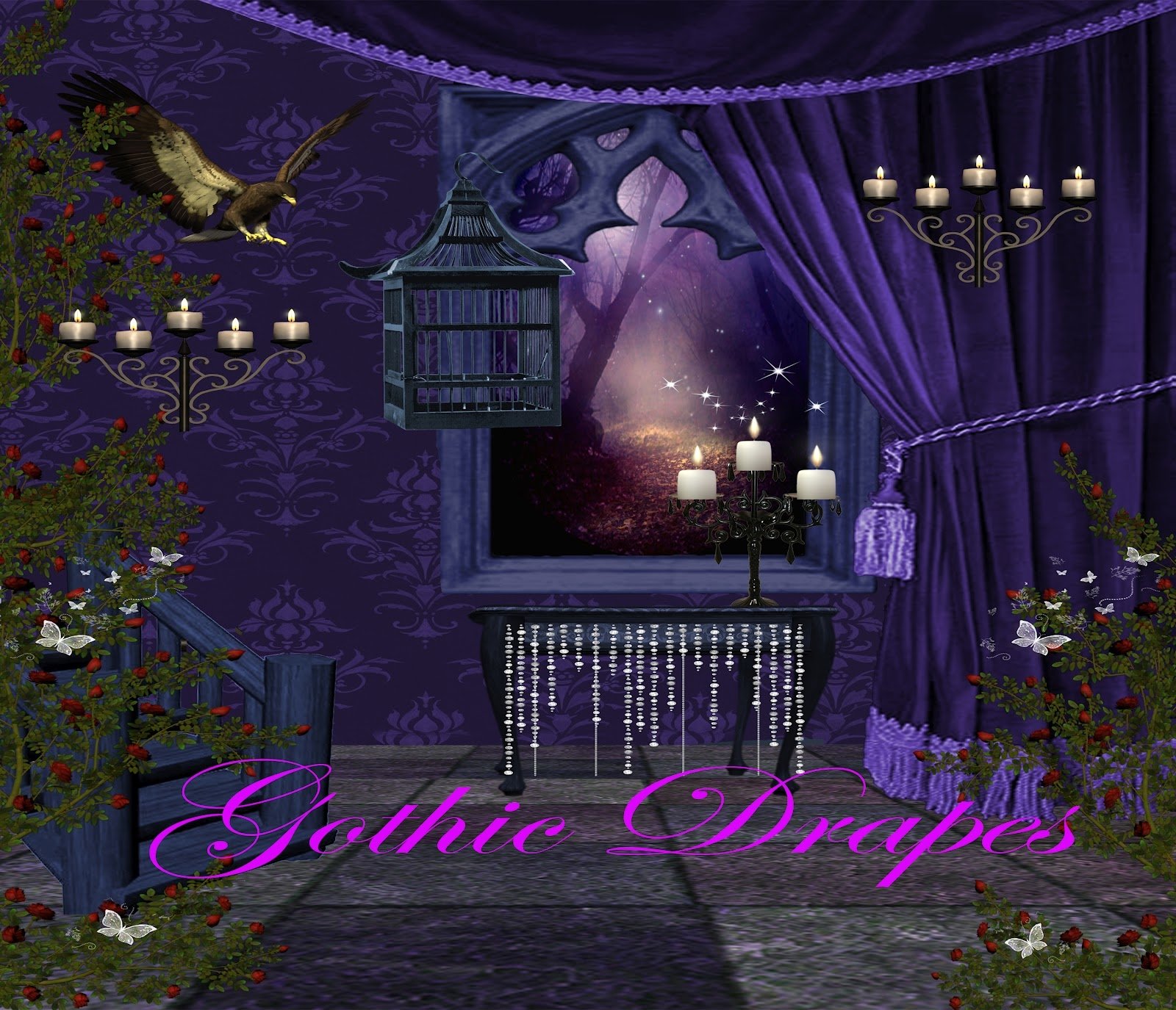 Download Candle Raven Gothic Artistic Fantasy Art