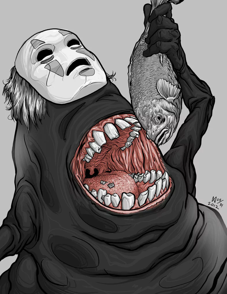 No-Face (Spirited Away) Anime Spirited Away monster illustration Image