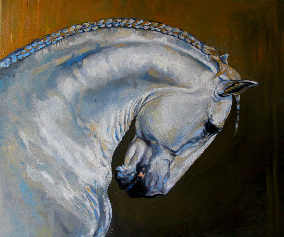 Horse_oil_painting by MeWannaLearn by Capat Theodora Daniela