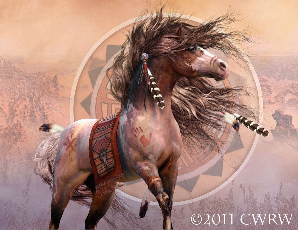 Native American horse by Capat Theodora Daniela
