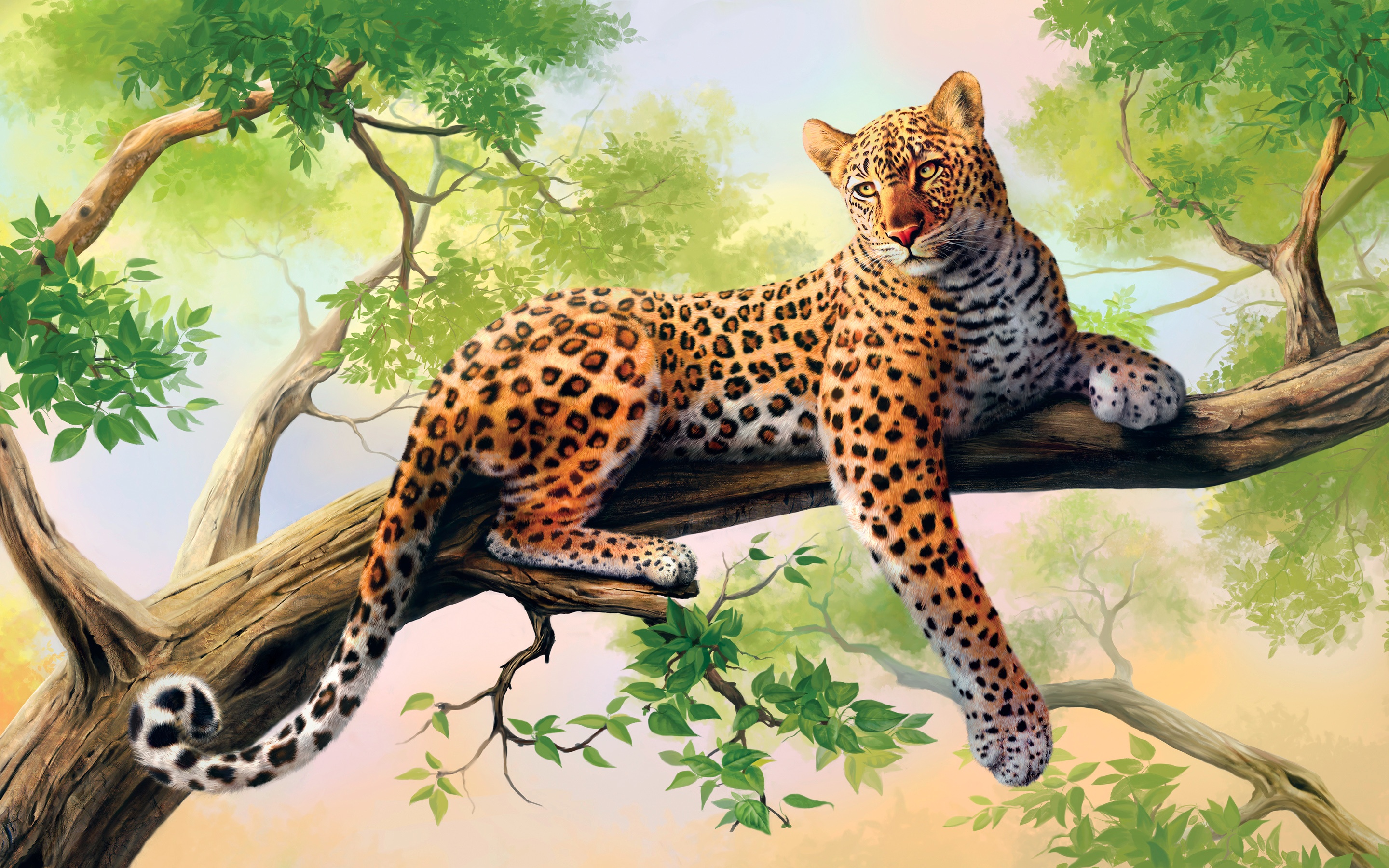 Leopard Art by Olga Grigoryeva