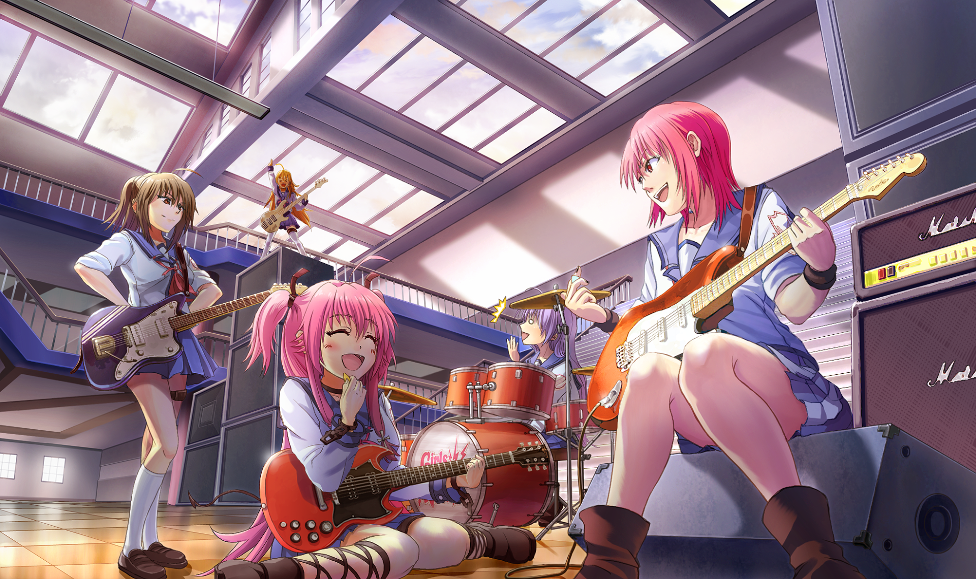 Download Shiori Sekine Miyuki Irie Masami Iwasawa Yui (Angel Beats!) Hisako (Angel Beats!) Anime Angel Beats! Art