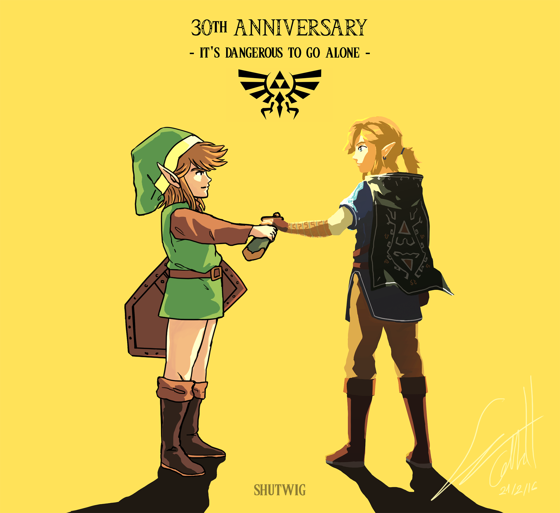 Download Video Game The Legend Of Zelda Link Anniversary Art