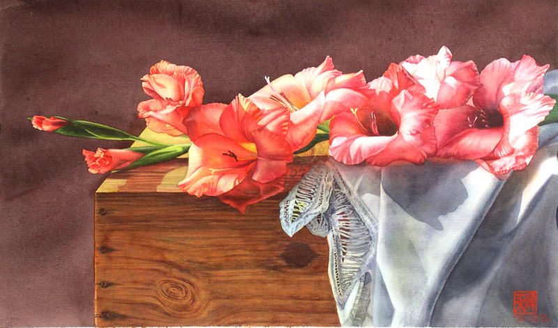  Vibrant colors in waterpaint by Soon Y Warren by Soon Y Warren