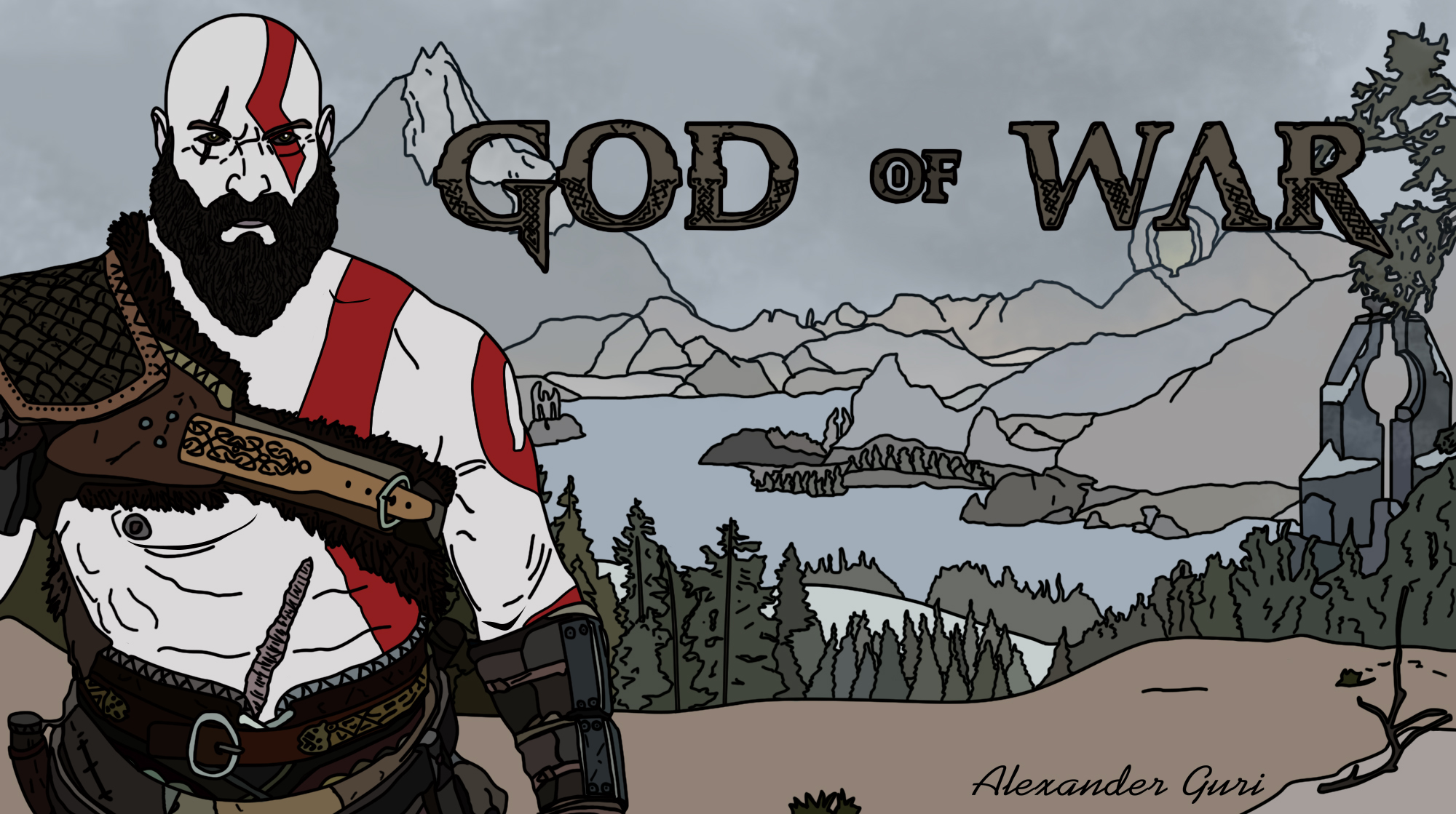 God of War 4 Fan-Art by Alexander_Guri