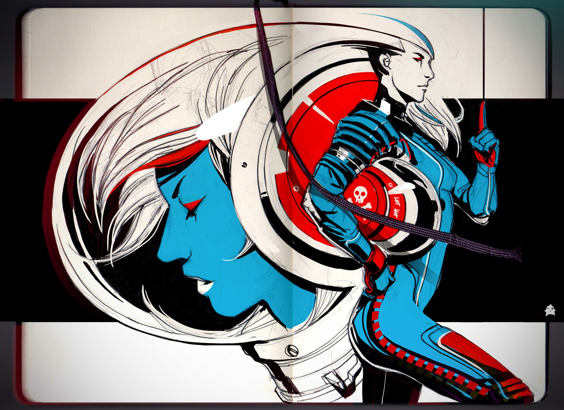 Download Sci Fi Woman Space Astronaut Illustration Art