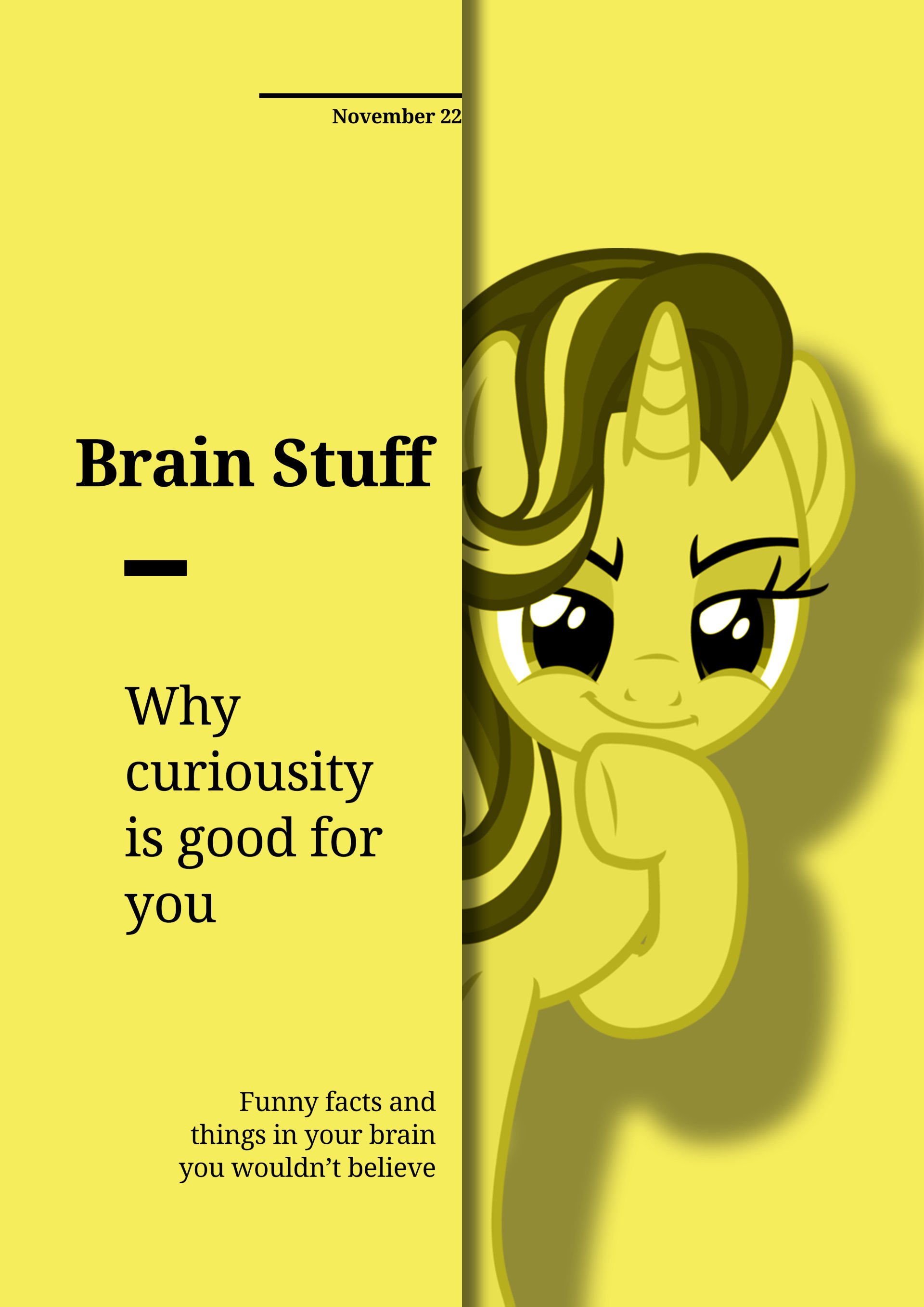 Minimalist Brain Stuff Magazine - Starlight Glimmer by DopeGraphic