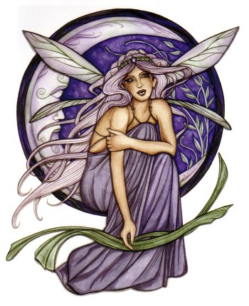 Jessica Galbreth Print Jewel of the Sea Mermaid Blue Purple Fantasy Art Retired 