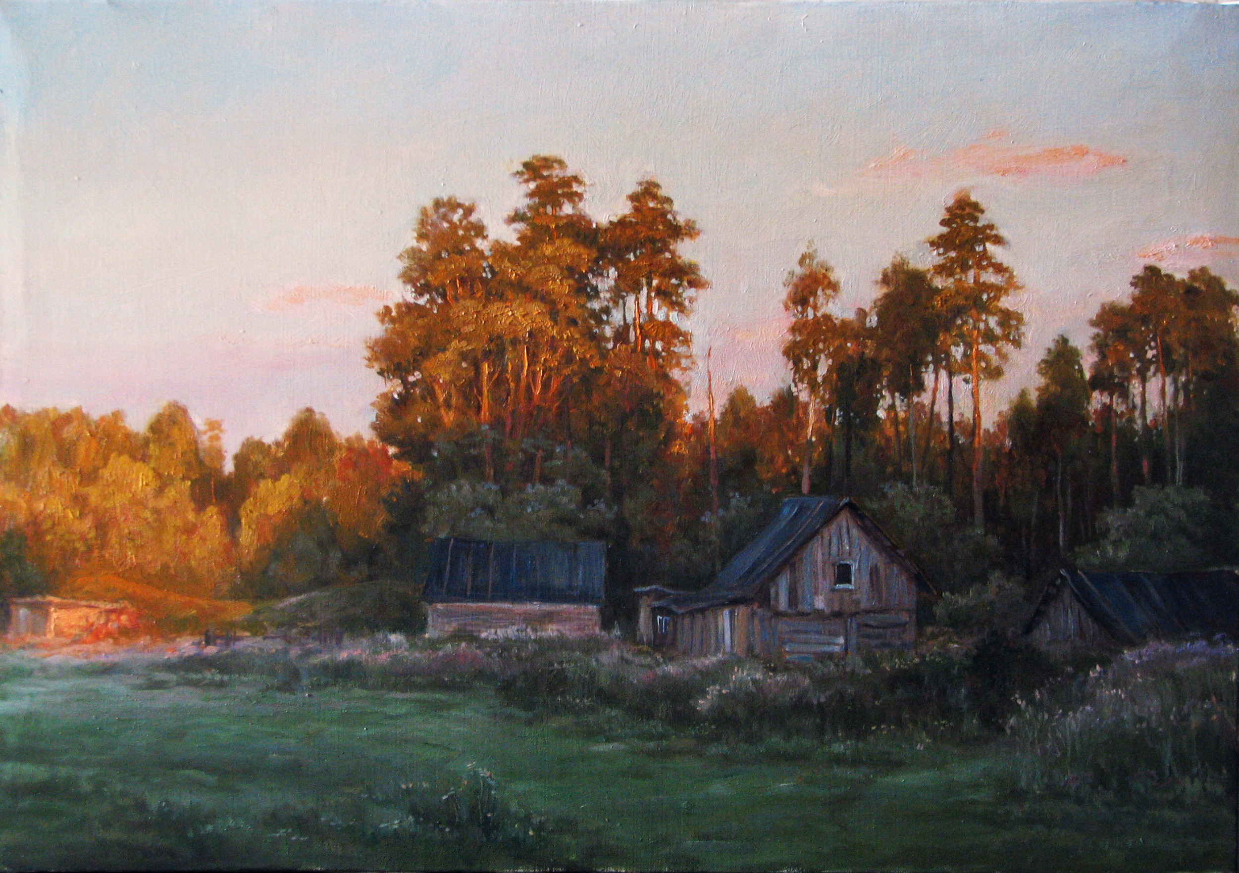 Painting by Andrey Shishkin of a russian landscape by Andrey Shishkin