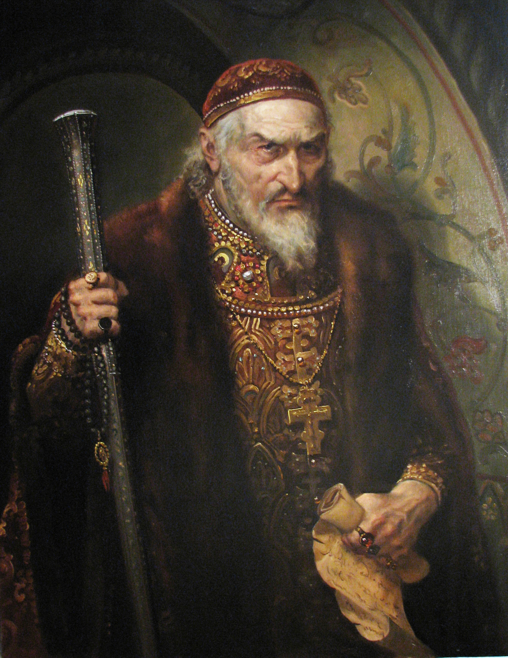 Painting by Andrey Shishkin of a russian wise man by Andrey Shishkin