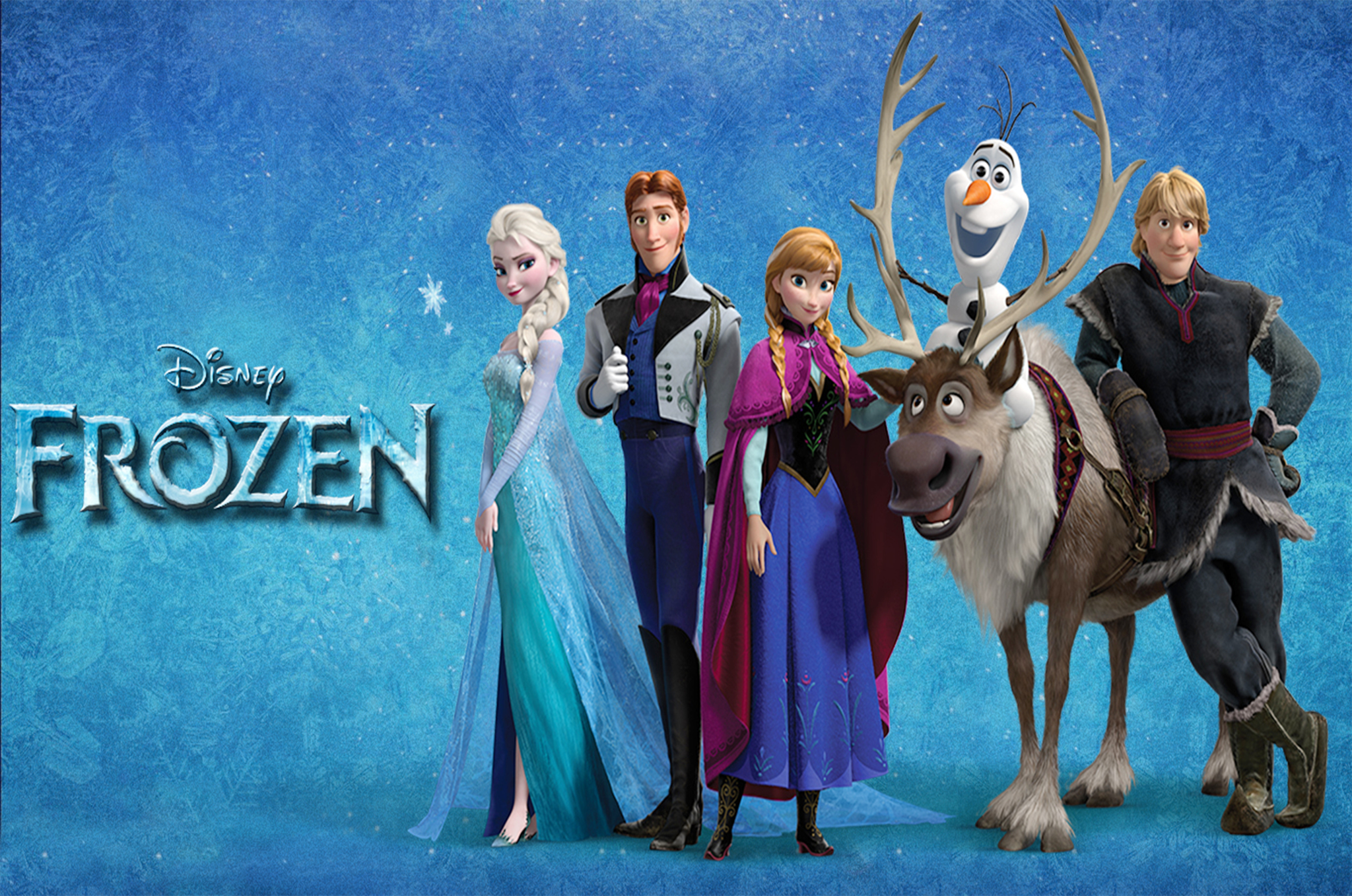 Frozen - Disney movie - Hans, Elsa, Anna, Kristoff, Sven, and Olaf