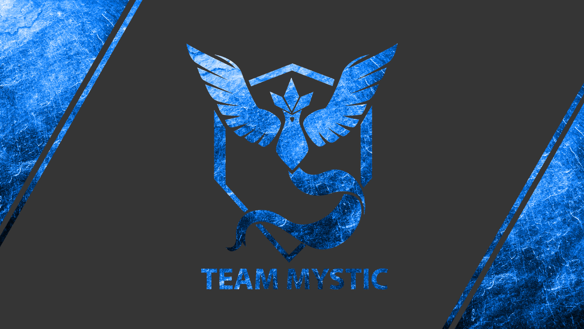 Logo of Team Mystic from Pokémon Go featuring Articuno in a stylized blue design against a dark background with icy blue accents.
