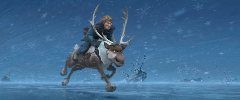  Frozen - Disney movie - Kristoff and sven
