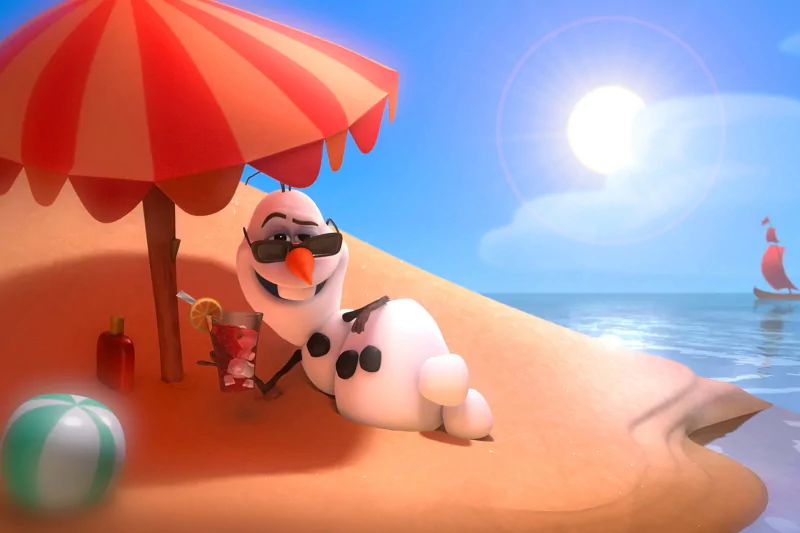  Frozen - Disney movie - Olaf - deviation, on fire