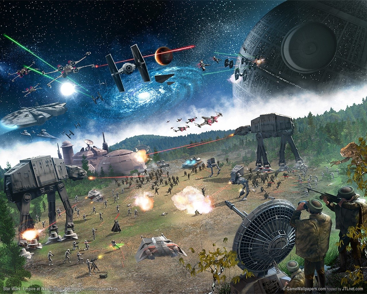 Download Battle AT-AT Walker Death Star Sci Fi Star Wars Art