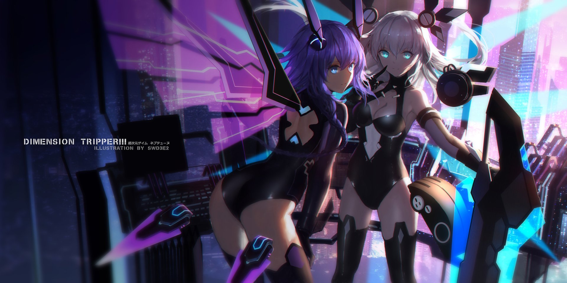 Download Noire (Hyperdimension Neptunia) Neptune (Hyperdimension Neptunia) Video Game Hyperdimension Neptunia Art