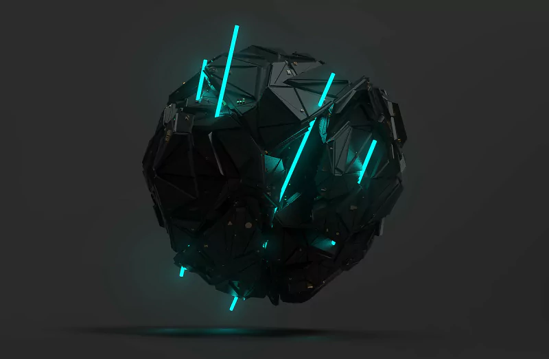 Sci Fi technology 3D Model abstract design futuristic Image