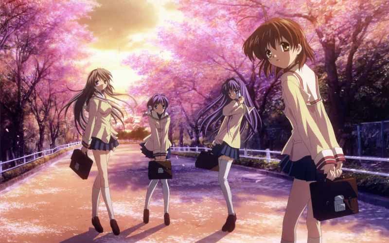 Tomoyo Sakagami Ryou Fujibayashi Kyou Fujibayashi Nagisa Furukawa Anime Clannad Image