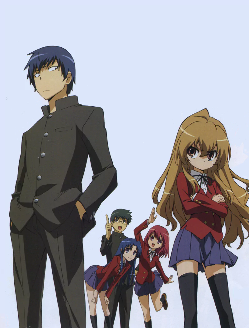 Taiga Aisaka Minori Kushieda Ami Kawashima Yusaku Kitamura Ryuuji Takasu Anime Toradora! Image