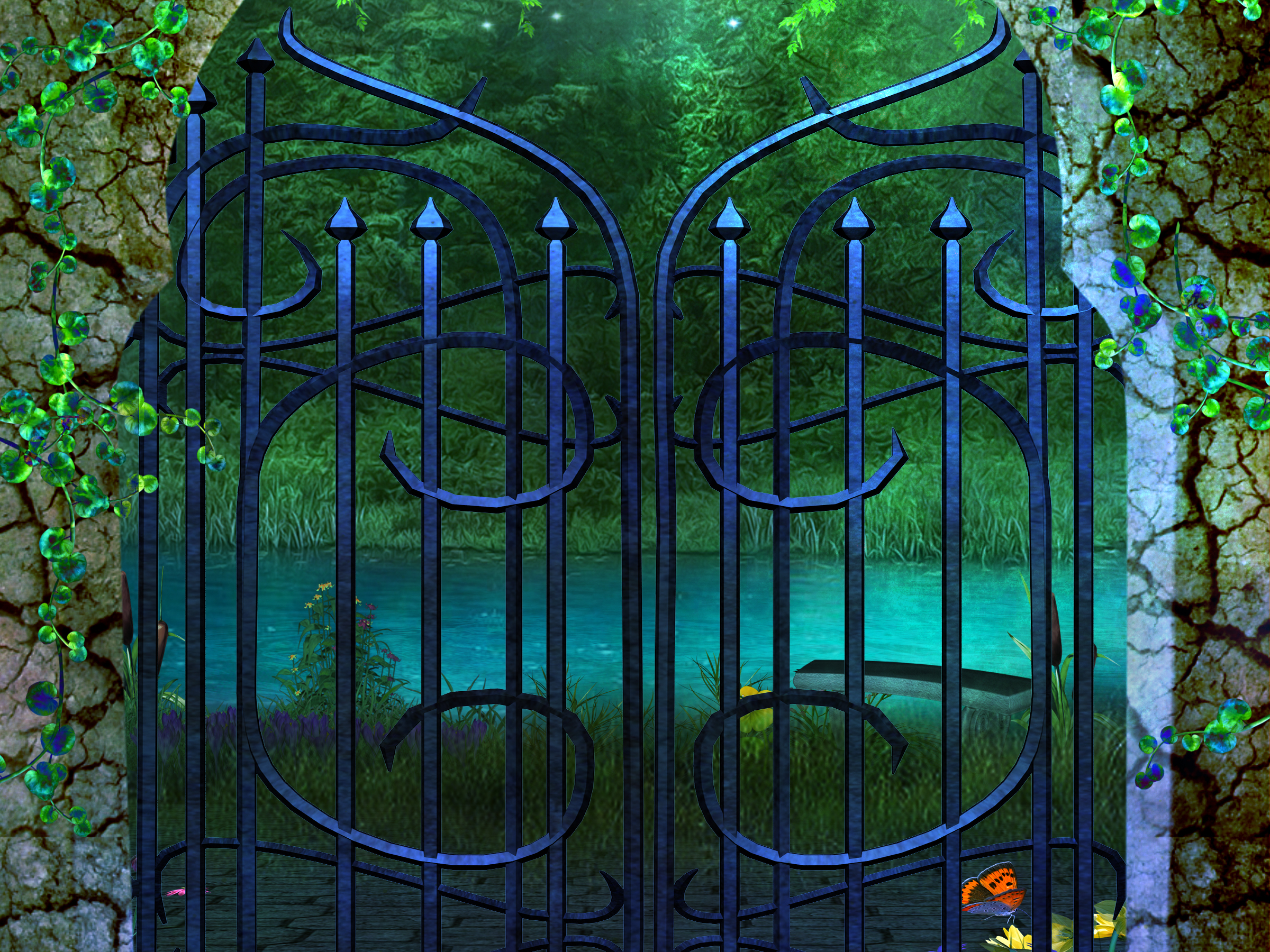 Gate to Fantasy Forest by ANDREA SURAJBALLY