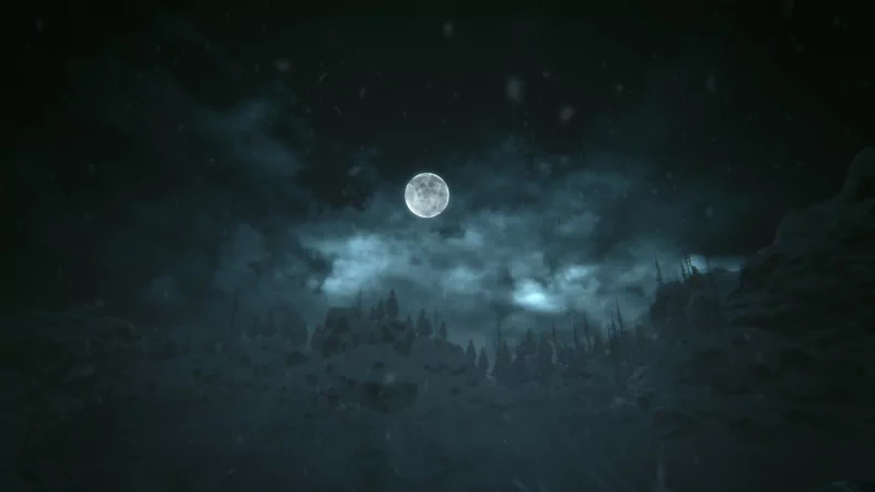 night mountain moon video game KHOLAT Image