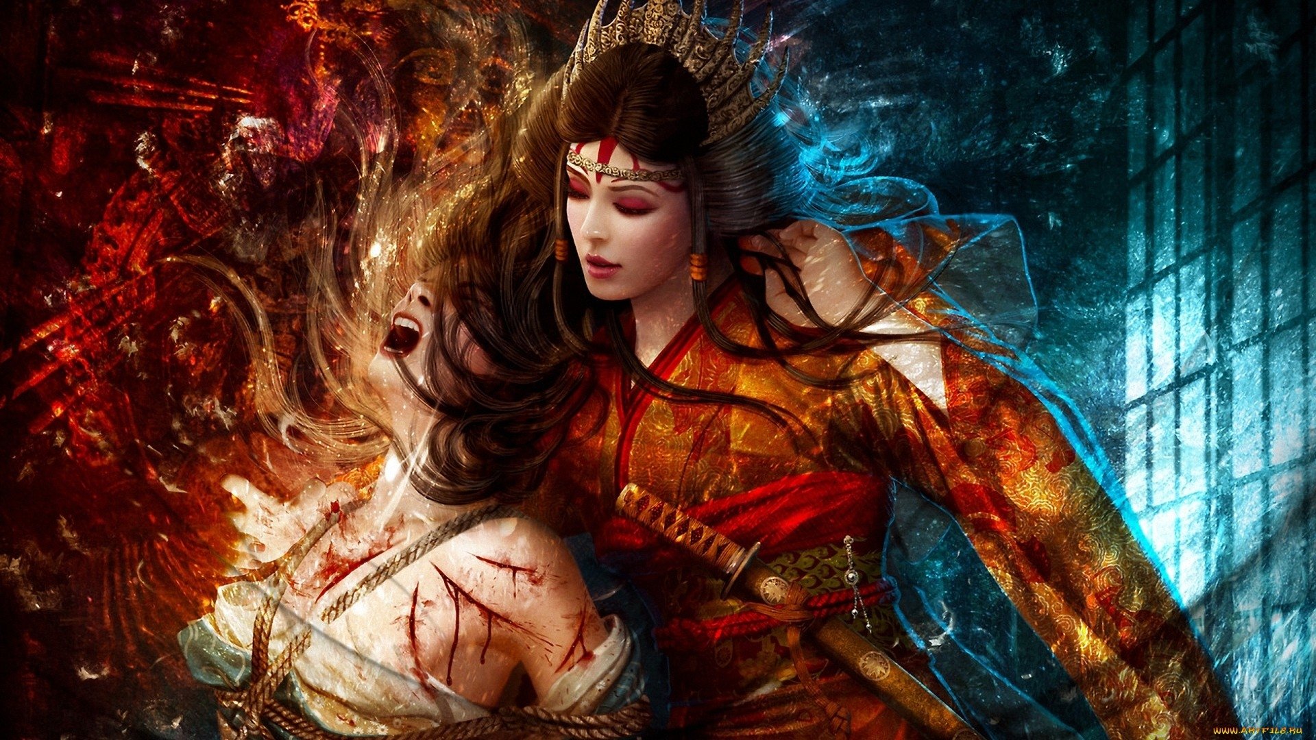 Download Woman Warrior Fantasy Legend Of The Five Rings Art