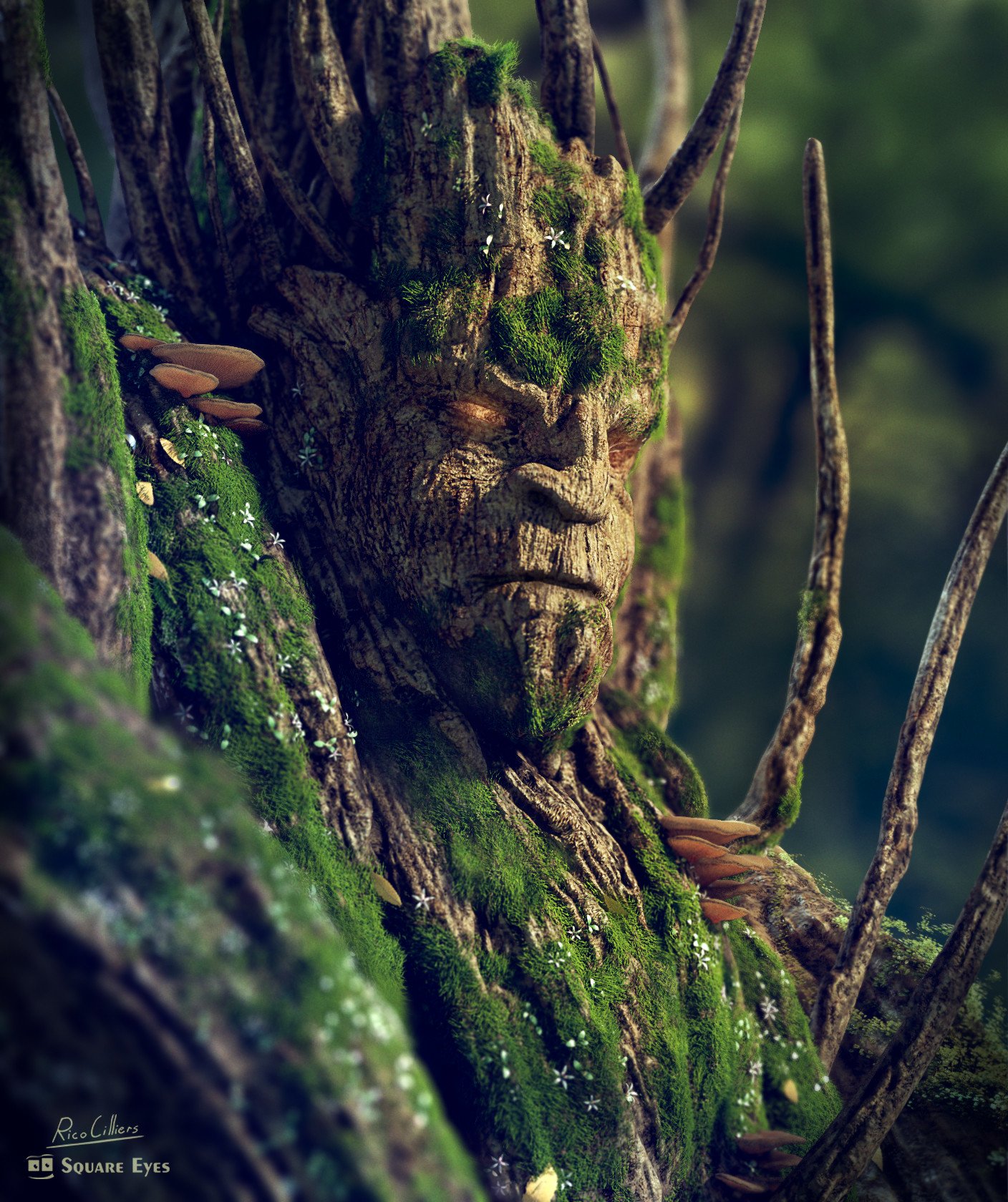 Download Fantasy Creature Tree Spirit Sculpture Nature Art