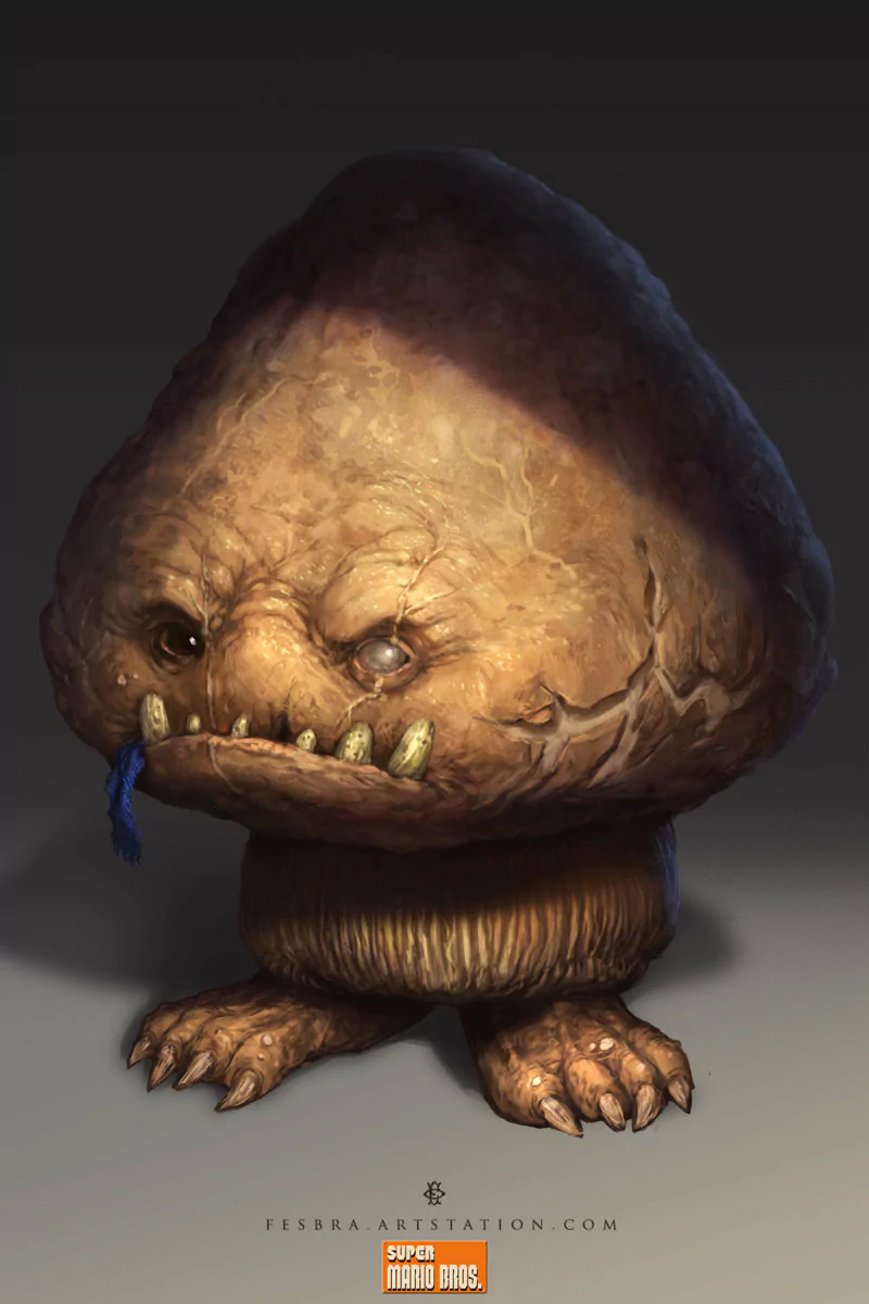 Goomba video game Mario mushroom creature fantasy Image